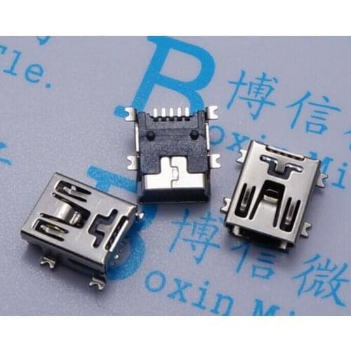 10pcs Mini USB connector SMD USB Data interface 5PIN 5 needle mini usb socket Free shipping