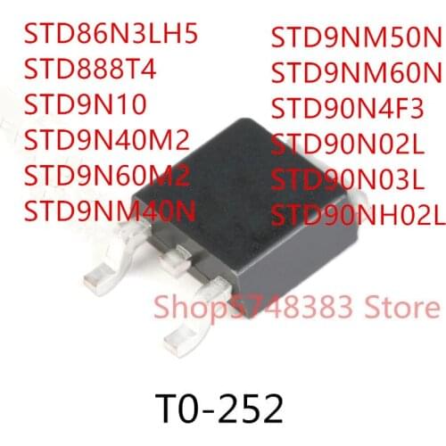 10PCS STD86N3LH5 STD888T4 STD9N10 STD9N40M2 STD9N60M2 STD9NM40N STD9NM50N STD9NM60N STD90N4F3 STD90N02L STD90N03L STD90NH02L