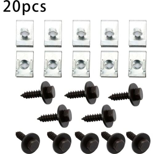 20x U-Type Clip Car Dashboard Panel Fender Screw Speed Fastener Bolt Nut For BMW Chassis Guard Screws