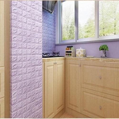 3D Brick Wallpaper Self Adhesive Imitation Brick Wall Stickers DIY Wall Stickers Modern Decorative for Home Kitchen TV Decor