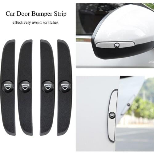 4Pcs Rubber Anti-Collision Strip Car Door Anti-Scratch Protector Stickers For Dacia Logan Duster Lodgy Sandero Dokker