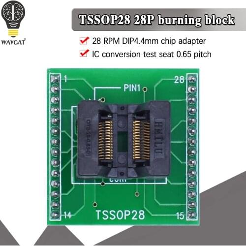 TSSOP28 to DIP28 Adapter socket / TSSOP24 TSSOP20 TSSOP8 Adapter IC Test Socket Programmer adapter 0.65mm Pitch
