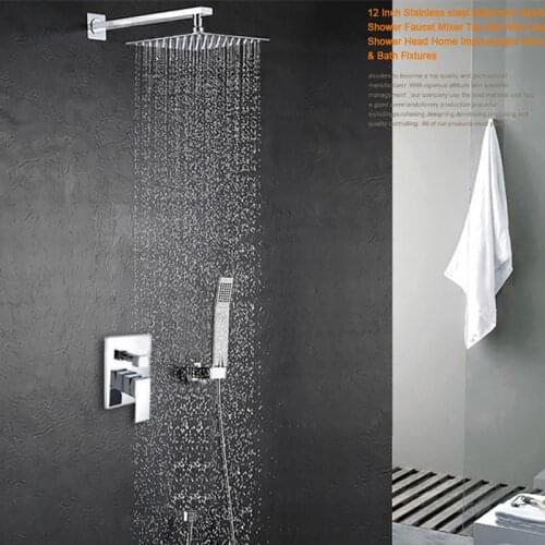 BECOLA 12inch New shower set Pressurized sprinkler suit shower Square shower Hot shower Free shipping BR-CP-1212