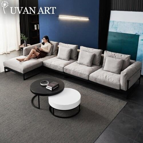 Sofa Disposable Nano Tech Cloth Modern Simple Straight Row Super Soft Gray 202019 New Sofa