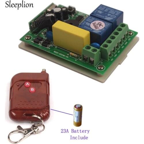 Sleeplion AC 220V 2 channel Wireless Switch 1 Receiver+1/2/3 Transmitter Remote Control Switch 220V Universal Module 315/433MHz