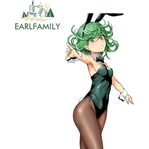 EARLFAMILY 13cm x 8.8cm for Tatsumaki One Punch Man Car Accessoires Stickers Anime Personality Decal Waterproof Vinyl Decoration