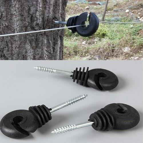 50pcs Electric Fence Ring Insulator Energizer Charger Controller Accessories Fencing Screw Posts Wire Insulator Garden Supplies