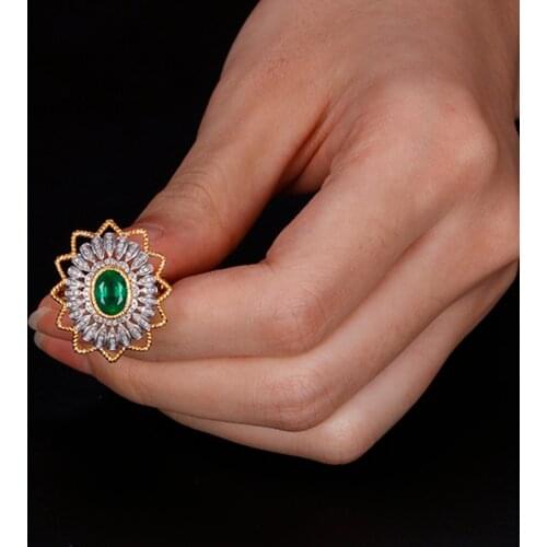 Gemstone Colombian 1.0ct Natural Emerald 14K White Yellow Gold 0.32ct Round Cut Diamond Engagement Ring Jewelry