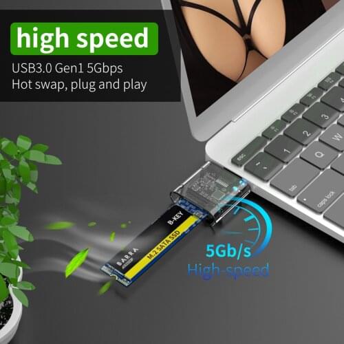 M2 SSD Case M.2 To USB 3.0 Gen 1 5Gbps High-speed SSD Enclosure For SATA M.2 For NGFF SSD 2242 2260 2280 Card Adapter