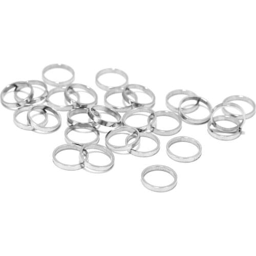 20pcsS tainless Steel Round Hollow connector closed jump ring for Earring Making Resin Pendant Charms DIY Crafts Jewelry Finding