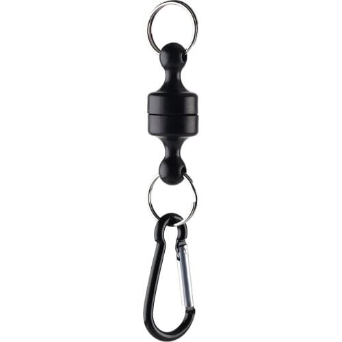 Fishing Magnetic Tool Release Holder Fly Fishing Retractor Net Release Clip with Keychain Carabiner Fishing Tackle Accessories