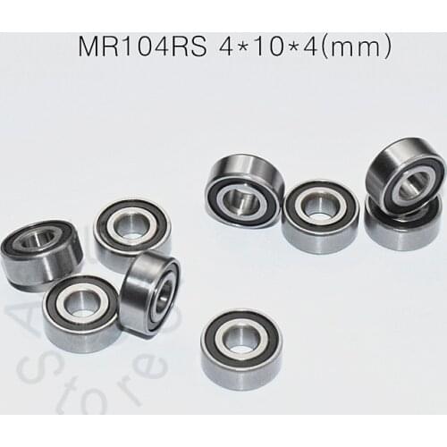 MR104RS 4*10*4(mm) 10piecesfree shipping bearing ABEC-5 bearingS Metal Sealed Mini Bearing MR MR104RS chrome steel bearings