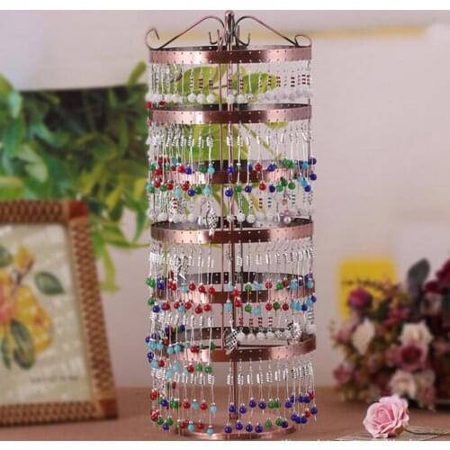 Jewelry Organizer Women Bronze Earrings Hanging Storage Rack w/ 288 Holes