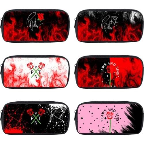 Payton Moormeier School Supplies Stationery Pencil Case 3D PYTN Printed Net Red Hot Makeup Box Storage Pouch Kids Cosmetic Bag