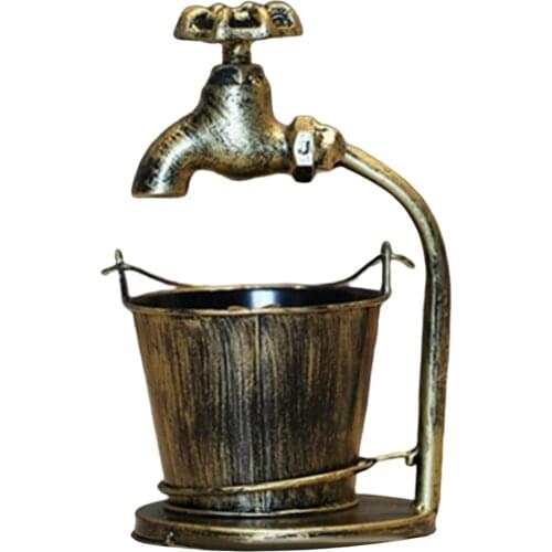 Bucket Ashtray Cast Iron for Cigars And Cigarettes, Home Tabletop Ornaments