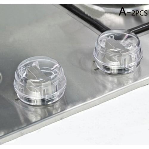 1pair Transparent Gas Switch Cover Children Safety Home Kitchen Gas Cooker Button Knob Switch Cover Locks Safe Protective Cover