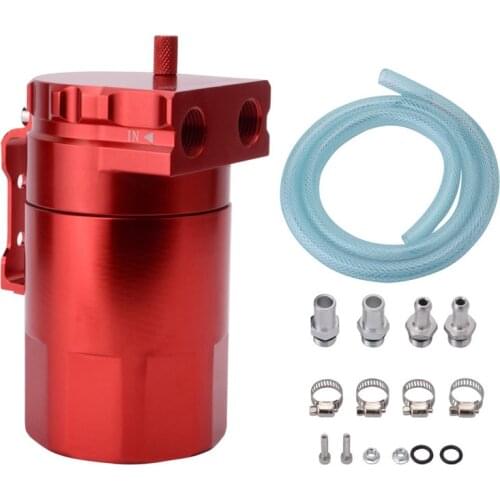 ESPEEDER 300ML Universal Car Oil Catch Can Reservoir Tank Aluminum Billet Breather Fuel Tank 2-Ports Racing Engine Parts