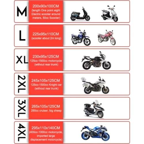 A0NE Waterproof Motorcycle Cover All Weather Outdoor Protection Durable Tear Proof Ventilation Rain Dust Sun Anti-UV