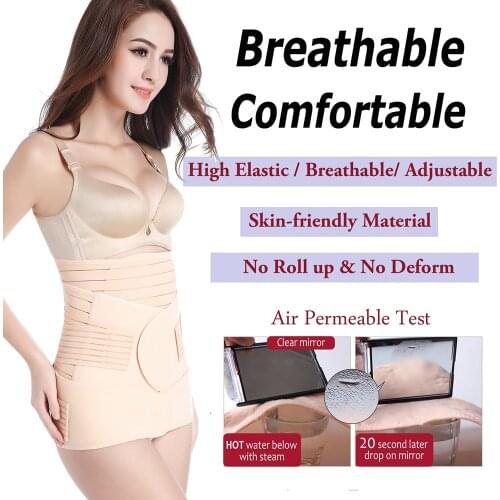 Waist Cinchers Trainer Shapewear 3 In 1 Postpartum Recovery Girdle Breathable Elastic Postnatal Recovery Belly Waist Pelvis Belt