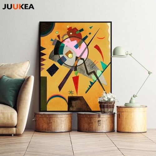 Wassily Kandinsky - Rose with Gray Classic Geometric Abstract Art Canvas Print Painting Poster Wall Pictures For Home Decoration