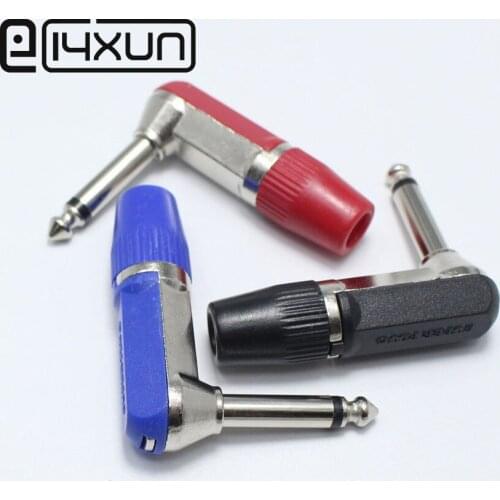 1pcs/lot 6.35mm 6.5mm Stereo Audio Connector Male Plug 6.35mm Amplifier Microphone Plug 6.35mm TRS Plug Welding