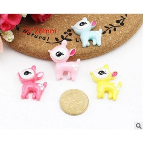 15pcs/lot flat back resin deer ,DIY resin craft accessories fashion resin cabochons