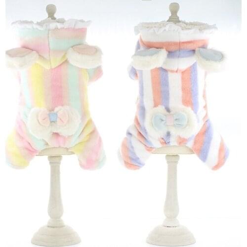 2021 New Sweet Color Princess Warm Dog Winter Clothes Luxry Comfortable Pet Puppy Coat For Small Medium Chihuahua French Bulldog