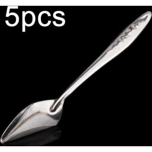 5 Pcs Baby Bird Pointed Feeding Spoon Stainless Steel Milk Medicine Parrot Feeder for All Baby Bird Peony Cockatiel