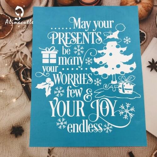 8.5 X 11" Reusable Self- Adhesive Silk Screen Stencils For Home Decoration T-Shirt Bag Pillow DIY Transfers Film Alinacutle