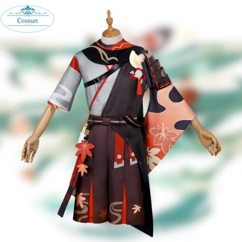 Anime Genshin Impact Kiryu Kazuha Game Suit Uniform Cosplay Costume Halloween Carnival Party Outfit For Men 2021 NEW