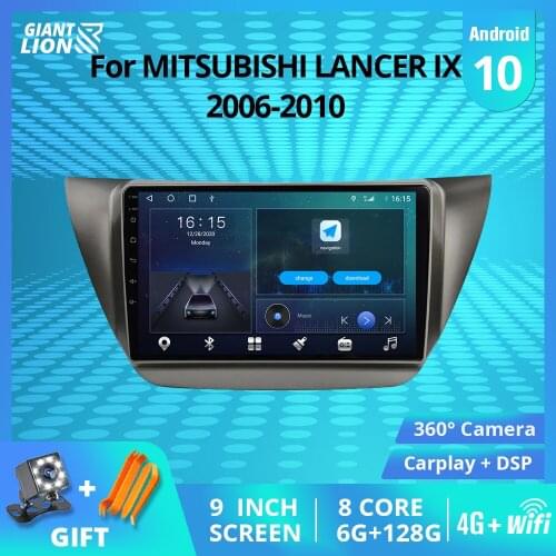 2DIN Android10.0 Car Radio For MITSUBISHI LANCER IX 2006-2010 Auto Radio GPS Navigation Stereo Receiver DSP Car Video NO2DIN DVD