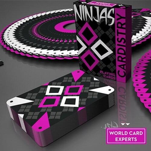 Cardistry Ninjas Red Playing Cards Poker Size Deck USPCC Custom Limited Edition by De'Vos Magic Tricks