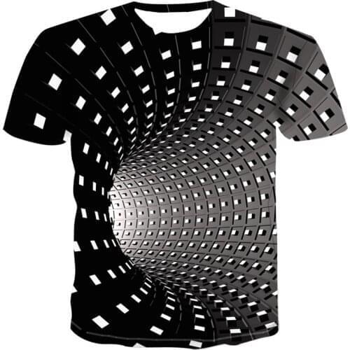 Vertigo Hypnotic 3d T-shirt, Mens Summer T-shirt, 3d Print T-shirts Short Sleeve Compression Shirt for Men and Women Men T-shir