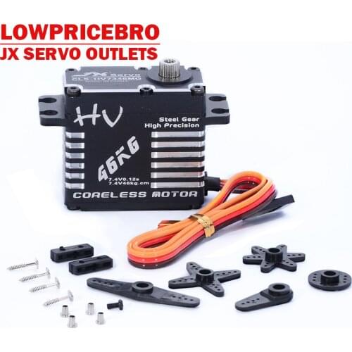 JX CLS-HV7346MG 46kg Coreless High Precision Steel Gear Full CNC Digital Servo for RC Car Crawler RC Boat Airplane Robot