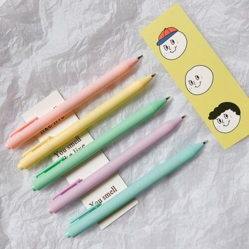 2Pcs Cartoon Matte Pure Colour Gel Pen Signing Exam Pen Stationery School Office Supplies Stationery Gift Pen for Kids Gifts