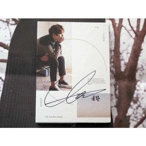 Kyuhyun Kyu hyun Autographed singed 2016 SOLO mini 3rd album Waiting,Still CD+photobook 11.2016