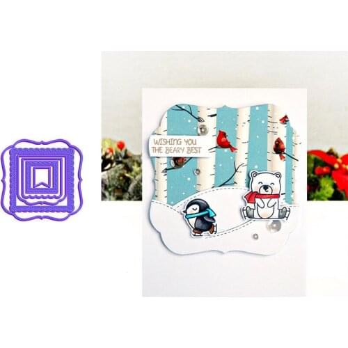 Metal cutting dies practically square frames Set cut die mold Scrapbook cards making paper craft knife mould new 2020