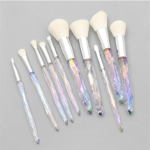 Makeup Brush Set Face Makeup Brushes Transparent 10 Pieces High Quality Professional Makeup Makeup Tools Cosmetics Makeup