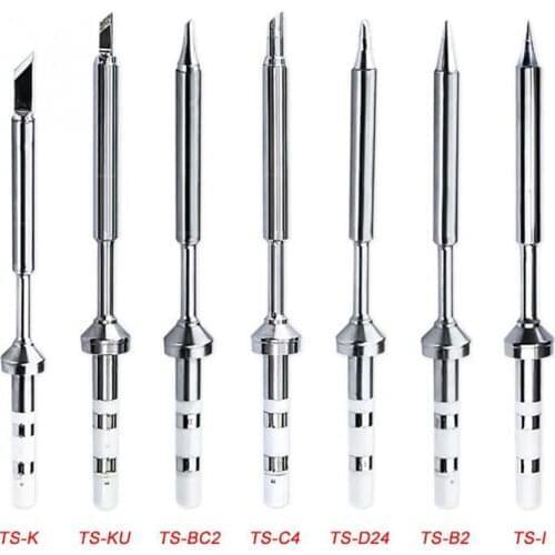 TS100 Electric Soldering Iron Tips Lead Replacement Various Models Tip TS-K KU I D24 BC2 C4 BC3 ILS JL02 B Soldering Iron Kit