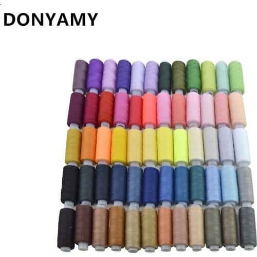 60 Colors 250 Yard Sewing Thread Polyester Embroidery Sewing Machine Threads Cross Stitch Sewing Floss Kit Sewing Tools Quilting