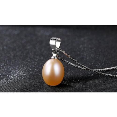 NEW SELLER ONLY 30 PIECES Gorgeous AAA 10x12mm natural pink drop pearl Pendant necklace 925silver