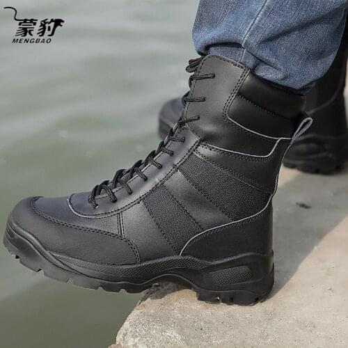 Autumn Military Boots Men Bota Masculina Army Tactical Combat Shoes City Motorcycle Boots Work Satety Ankle Boots Footwear Shoes