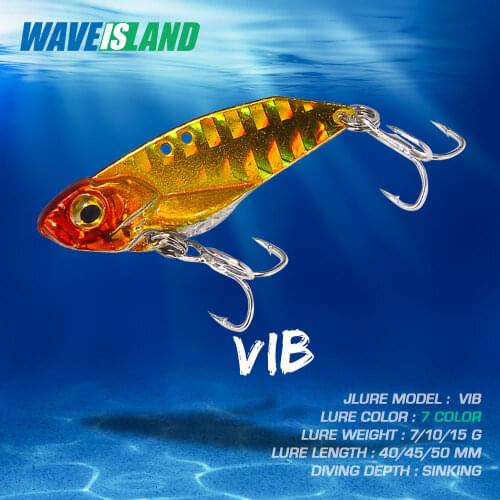 WAVEISLAND 2021 VIB Fishing Lures 7-15g Metal Jig Isca Artificial Metal Lure Fishing Tackle Articulos De Pesca Fake Fish Bass