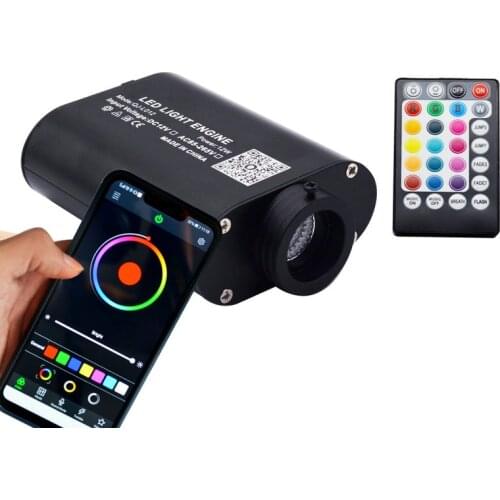 RGBW Fiber Optic Light Device Engine Smart APP Control 28key Musical Audio sound RF Controller 12W Car roof Ceiling Sky DIY Star