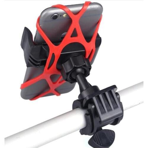 Silicone Bicycle Phone Holder Motorcycle for IPhone 12 11 pro max 7 8 plus X Xr Xs Mobile Phone Stand Bike GPS Clip Quick Mount