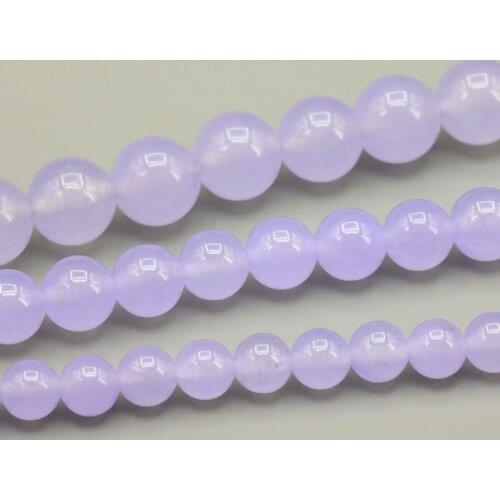 Pretty Purple Chalcedony stone Round loose beads Multi size 6/8/10mm DIY Manual Girl gift Accessories jewelry making Design 15