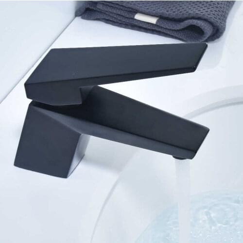 Basin black faucets bronze tap single bore cold water and hot faucet of the mixing sink black countertop