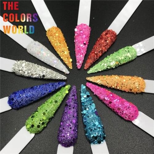 TCT-447 Shinning Silver Light Chunky Nail Glitter Art Decoration Handwork Tumbler Crafts DIY Accessories Festival Party Supplier