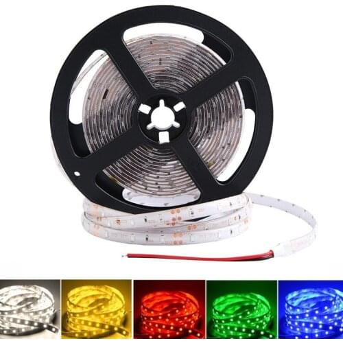 5V 12V RGB Led Strip Light 5m 2835 60LED/M Warm White RGB 5 12 V LED Lighting Strip Waterproof Tape Lamp LedStrips for Bedroom
