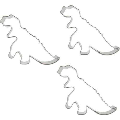 Tyrannosaurus Rex shape 3 piece Cookie cutting molds, baking tools, cake decorating soft candy tools